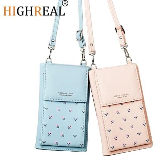 HIGHREAL Women Fashion Clutch Wallet Female Coin Purse Ladies Hand Phone Pouch Long Lady Handy Card Holder Single Shoulder Bags
