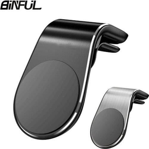 Magnetic Car Phone Holder L Shape Air Vent Universal In Car Mobile Phone Mount Stand For iPhone Samsung Xiaomi Suporte Telefone