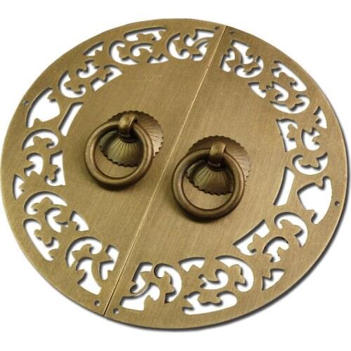 15cm Or 20cm Chinese antique copper Cabinet handle furniture copper lock ring Retro cabinet door and window drawer handle