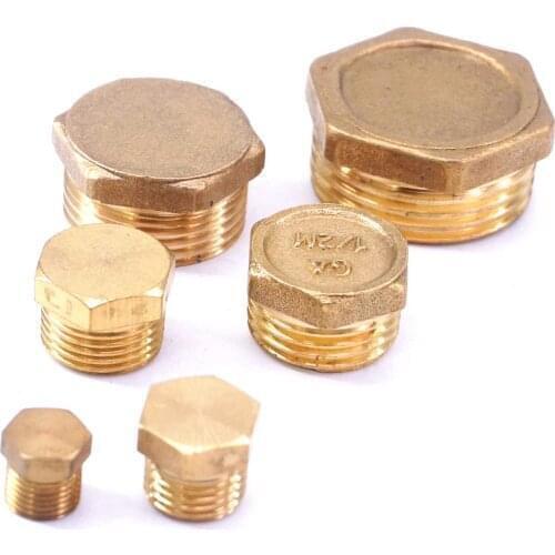 Metric M24 M26 M27 M30 M33 Male Pitch 1.5/2.0 Brass Pipe Countersunk Plug Hex Socket End Cap Stopper