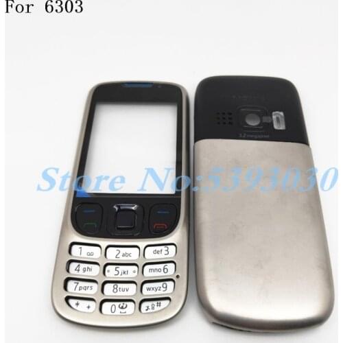 New Full Phone Housing Cover Case +English Keypad For Nokia 6303c 6303 6303i