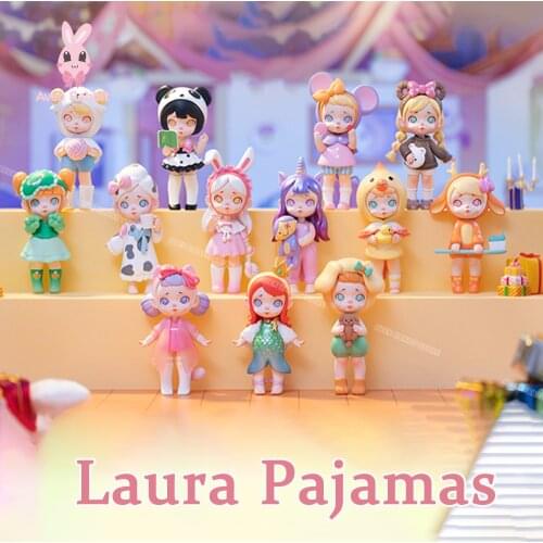 Laura Pajamas Blind Box Toys Figures Action Surprise Box Guess Blind Bag Toys for Girls Caja Sorpresa Kawaii Model Birthday Gift