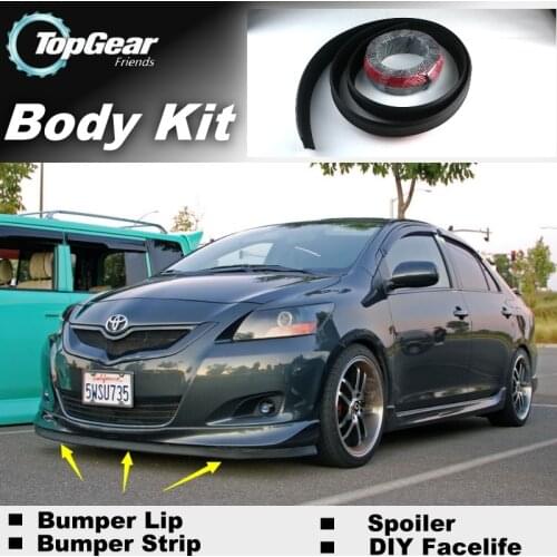 For TOYOTA Belta Yaris Vios Limo Bumper Lip / Front Spoiler For TOP GEAR Friendss Cars View Tuning / Body Kit / Strip Skirt