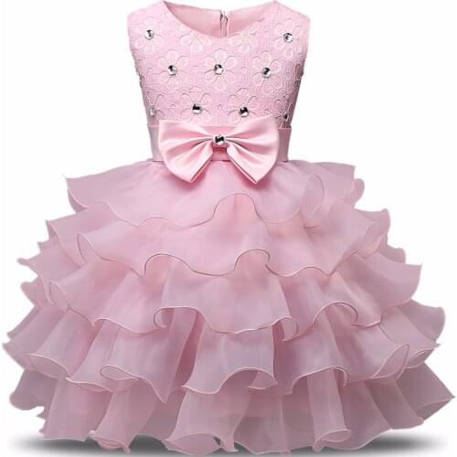 Flower Girl Dress Formal 3-8 Years Floral Baby Girls Dresses 9 Colors Vestidos Wedding Party Children Clothes Birthday Clothing
