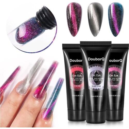 Poly Nail Gel Glitter Nail Gel Nail Extension Gel Cat Eye Jelly Gel UV Building Enhancement Manicure Tips Nails Art DIY