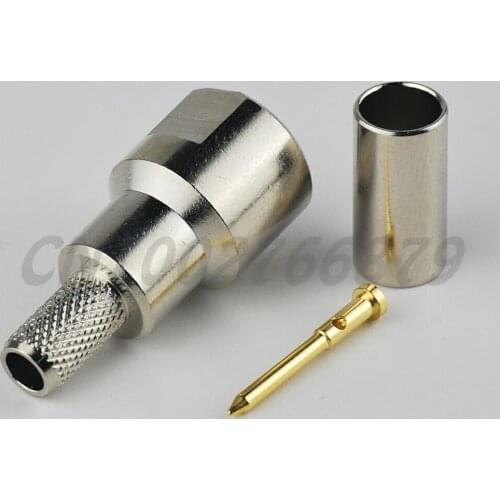 RF electrical wire terminal connector FME Plug Straight Crimp male connector for coaxial cable RG58 RG400 RG142 LMR195