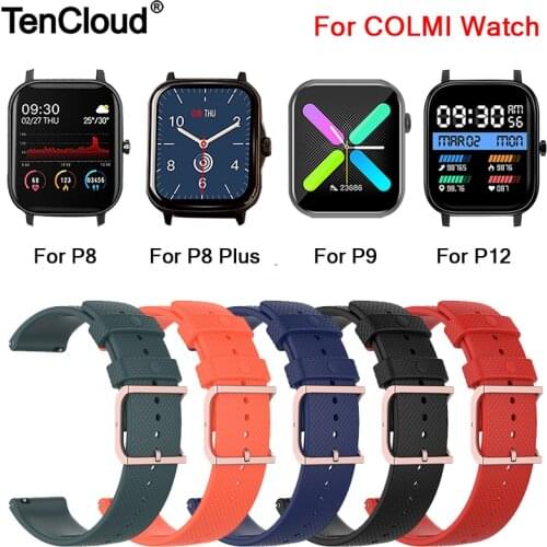 Watch Band For COLMI P8 Plus SE/P9 Wrist Strap For COLMI V31/V23 Pro/Land 2S Soft Silicone Bracelet Watch Accessories 20MM Belt