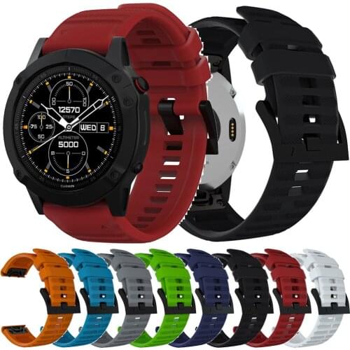 22mm Quick Release Silicone Watch band For Garmin Fenix 6 /6 pro Fenix 5 /5 Plus Wrist Strap Smartwatch accessories Easy fit