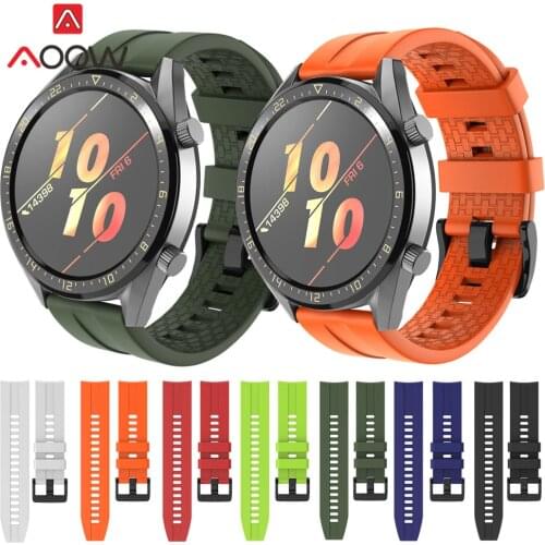 22mm Sport Silicone Watchband for Huawei Honor Magic Watch GT Active Strap Bracelet Band for Samsung Galaxy Watch 46mm Gear S3