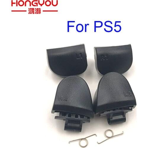 100pcs Replacement For PS5 L1 R1 L2 R2 Button Repair Kits for PS 5 With LR Holder Frame Spring
