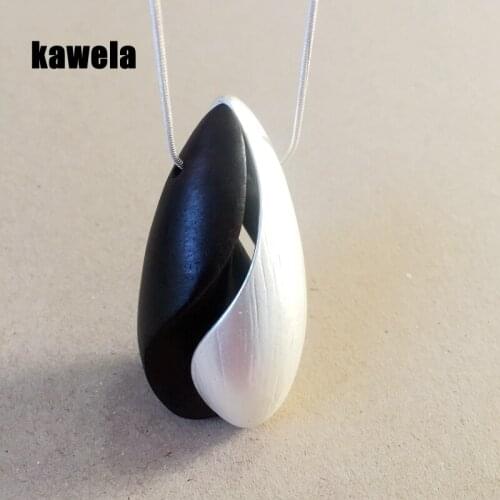 Unique Design Snake Chain Curly Wood Alloy Oriental Style Pendant Necklace