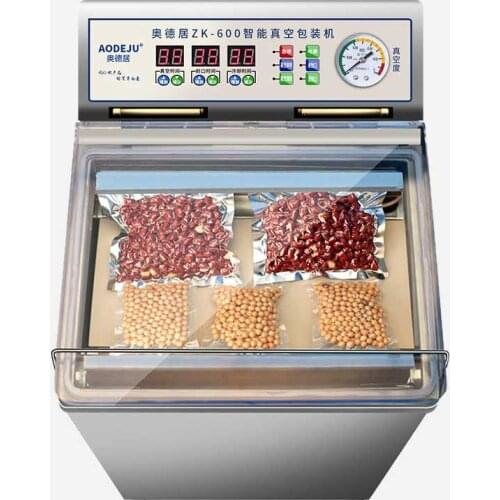 Vacuum Food Sealer 220V Automatic Double Vacuum Pump Sealing Packaging Machine Electric Food Tea Vacuum Quick Sealer
