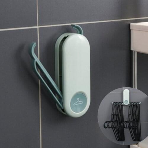 Hanger Storage Rack Wall Mounted Clothes Hangers Rack Holder Foldable Drying Rack Hook For Hangers Non-Slip Punch-Free Holders