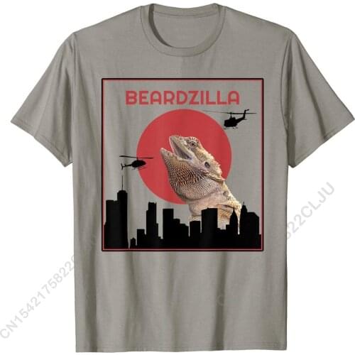 Beardzilla Bearded Dragon Funny Tshirt Cosie Fitness Tight Tops & Tees Funny Cotton Men Tshirts