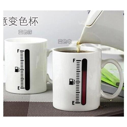 1 pc make effort discolored cup coffee funny ceramic caneca Mood tea color changing Mugs water cups tumbler creative gift