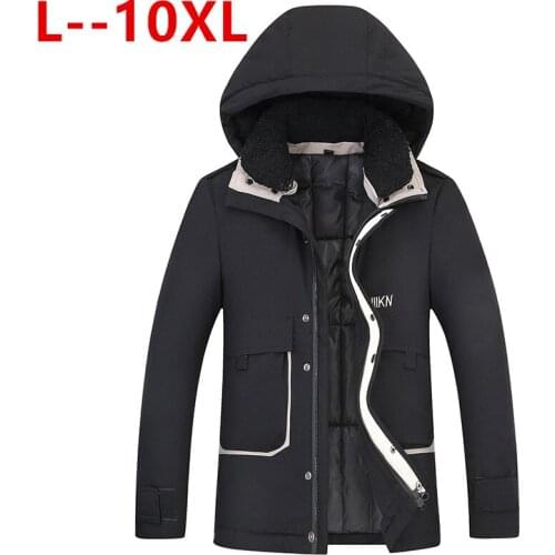 10XL 8XL 6XL 5XL Brand Winter Cotton Padded Jacket Men Long Jacket Men Thick Hoodies Parka Coat Male Quilted Winter Jacket Coat