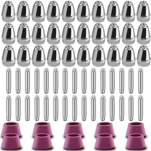 70pcs AG60 Plasma Cutting ConsumablePlasma Torch Tip Electrode Consumable Cutter Kit SG55 Plasma Cuting Machine Accessories