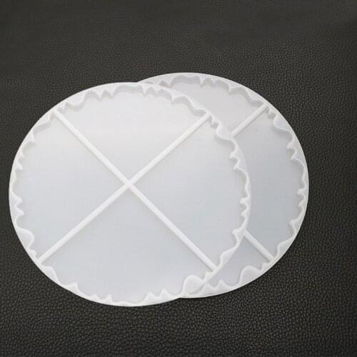 Irregular Wave Round Coaster Silicone Resin Mold Epoxy Resin Jewelry Making