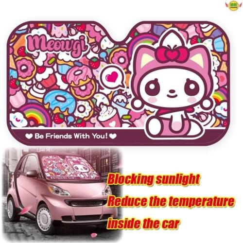 Car accessories cut cartoon front rear Window Sunshade Cover Visor Shield Screen Solar Protection sun block sun shade ZM-5