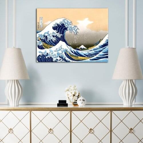 The Great Wave Famous Japanese painting wall decor handpainted oil painting Reproduction top quality