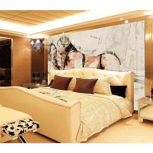 Decorative wallpaper Beauty on the bed game background wall painting