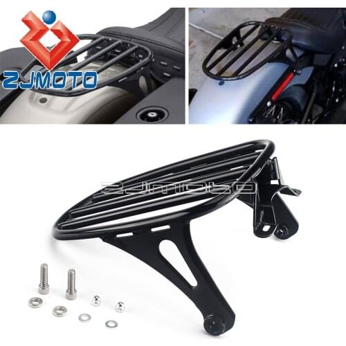 For Harley Softail Heritage Classic Deluxe FLDE FLHC FLHCS 18-21 Motorbike Luggage Rack Support Shelf Rear Solo Seat Bracket Kit