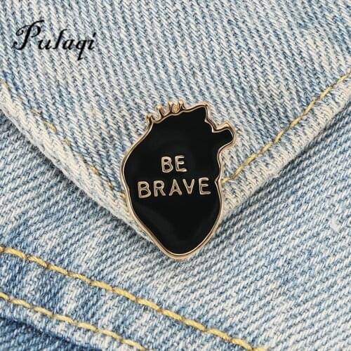 Rose Heart Pin Ocean Wave Bandage Brave Hearts Enamel Pins Brooch For Women Men Punk Lapel Pin Badges Organ Heart Jewelry Gifts