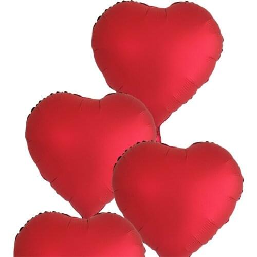 18inch Foil Birthday Balloons Air Helium Ruby Color Heart Balloon Happy Birthday Party Decorations Kid Baloons Birthday Balon