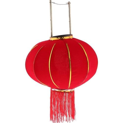 Red Traditional Chinese Lanterns Flocking Hanging Lantern for Festival Wedding Party Hotel Festival Decorations