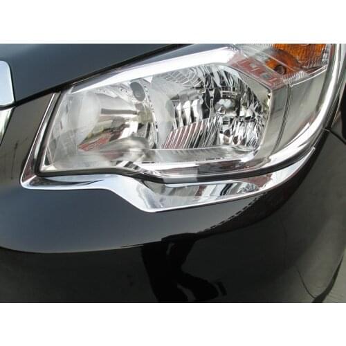 Front Head light Eyebrow Cover Lamp Decoration Trim ABS Chrome For Subaru Forester SJ 2013 2014 2015 2016 Car Styling Accessoris