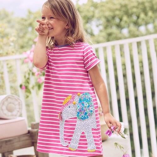 Baby Girl Dresses Princess Newborn Girls Fashion Style Short Sleeve Summer Striped Dress Clothes SQ432