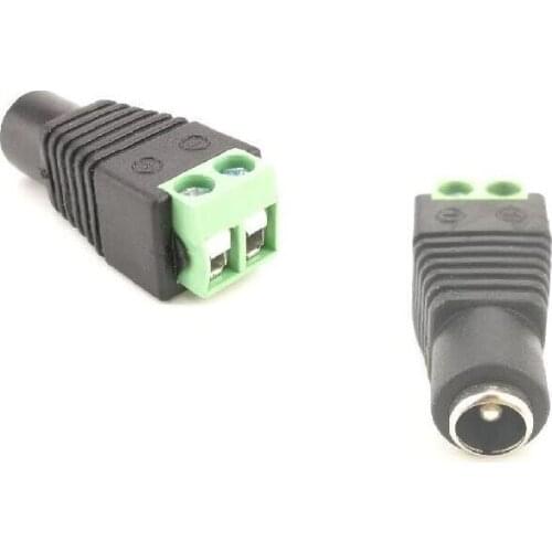DC Female Connector 5.5x2.1mm for 5050 3528 2835 3014 5630 5730 LED Strip CCTV Camera 5.5mm x 2.1mm Jack Connectors Adapter