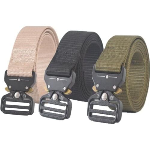 Tactical Belt Military Nylon Belts Men Army SWAT Training Belt Metal Automatic Buckle Heavy Duty Waist Strap Hunting Accessories