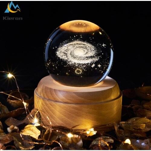Creative Crystal Ball Moon Night Lights Children Baby Room Cartoon 3d Led Lamp Benroom Bedside Moon Lamp Decor Atmosphere Lamp