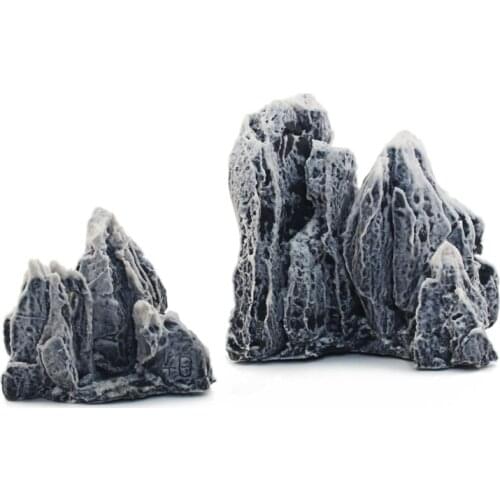 Aquarium Decoration Resin Crafts Simulation Rockery Decoration 2 Piece Set Simulation Rockery Aquarium Aquarium Decoration
