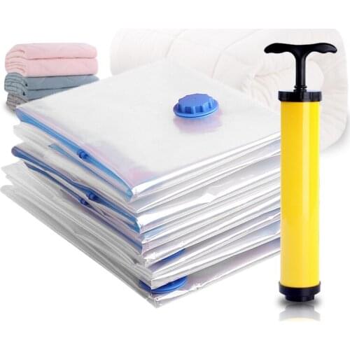 Vacuum Bag Storage Bag Home Organizer Transparent Border Foldable Clothes Organizer Seal Compressed Travel Saving Bag Package #6