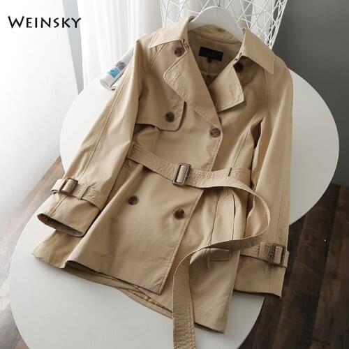 Women Solid Color Windbreaker And Outwear Fashion Sashes Office Coat Design Trench