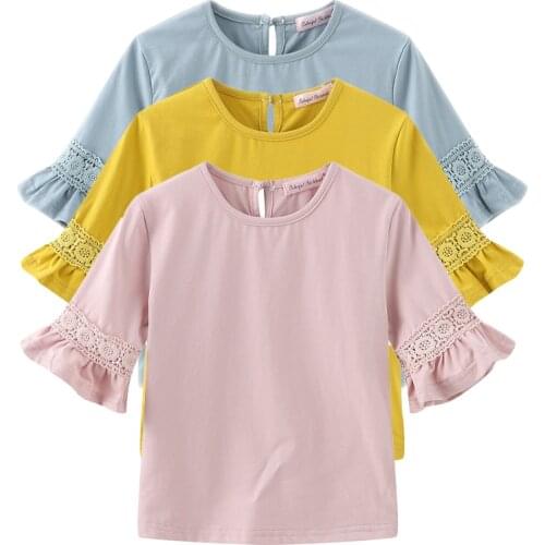 2 3 4 5 6 7 8 9 10 11 12 13 14 Years Princess Girls T-Shirt Half Sleeve Tee Tops Kids Summer Clothes Children Party Outwear