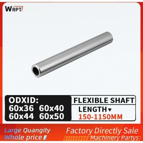 2PCS 60MM cylindrical hollow optical axis linear chrome-plated flexible shaft guide rail, L = 150mm-1150mm