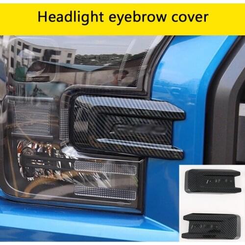 2 Pcs Headlight Eyebrow Frame Decoration Modified Patch Auto Parts For Ford F150