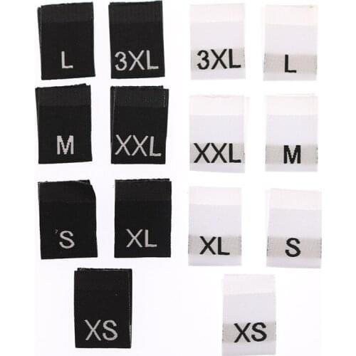 300pcs / lot Stock Size Number Xs S M L Xl Clothes Labels For Boy Clothes Age Label Height Size Woven Labels For Size Clothes