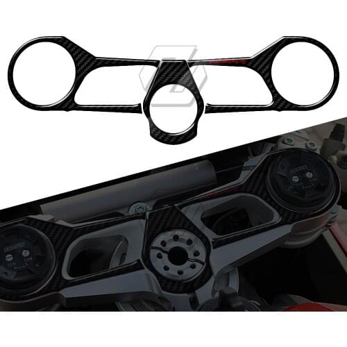 3D Carbon Fiber Triple Tree Yoke Cover Protector Tank Pad Case for Ducati 1199 Panigale S 2012-2014 1299 2015-2018