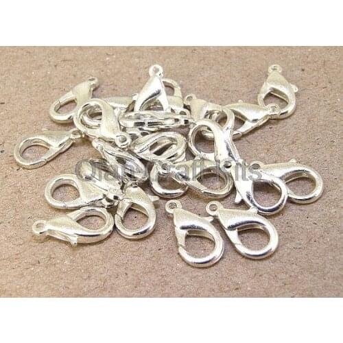 500pcs Silver plated copper lobster clasp for DIY necklace tool jewelry accessory 5*10mm AY0297
