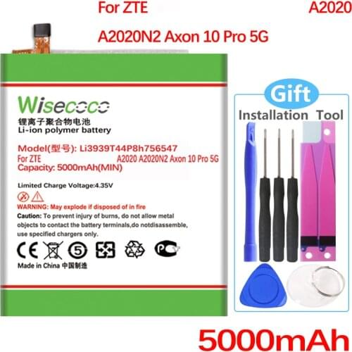 WISECOCO LI3939T44P8H756547 Battery For ZTE A2019 Pro AXON 9 Pro A2020 A2020N2 Axon 10 Pro Axon 10 Pro 5G High Quality Phone