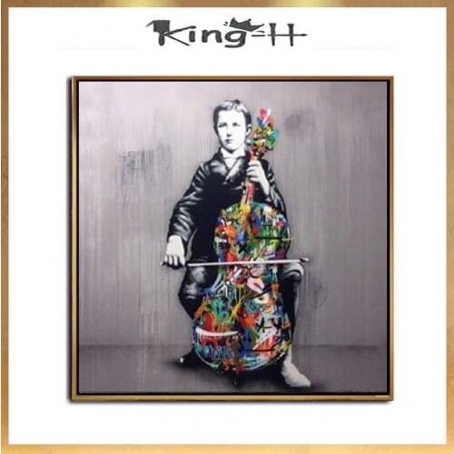 Nvío Gratis pintado a mano graffiti moderno arte callejero reproducción colorida pintura al óleo sobre lienzo bueno para la deco