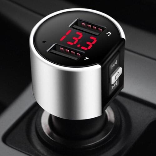 Handsfree Wireless Bluetooth-compatible 4.0 FM Transmitter Car Dual USB Charger MP3 Player Audio Adapter