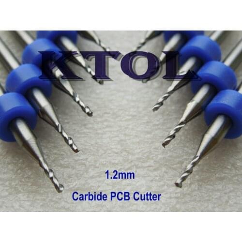 No burr! 10pc 3.175x1.2mm Carbide PCB Cutter for CNC PCB End Milling Aluminum, Brass, Copper, IMPORT Tungsten Bit Engraving Tool