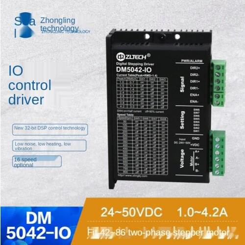 Two-phase DM5042-IO stepper driver 57 motor motor spontaneous pulse IO speed adjustment