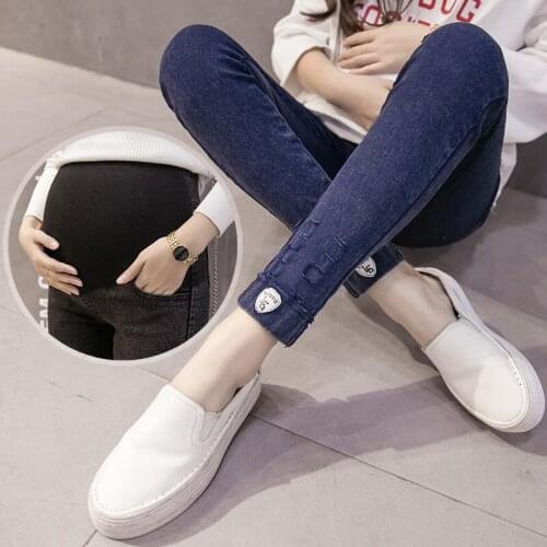 Elastic Waist Maternity Denim Jeans Pants For Pregnant Women Clothes Skinny Pregnancy Jeans Stretch Pants Spring Clothe