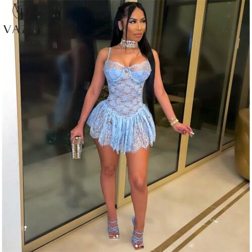 VAZN 2021 INS Tassels Holiday Sleeveless Solid Elegant Mini Dresses Sexy Club Birthday Dress Women Elegant Fashion Dress